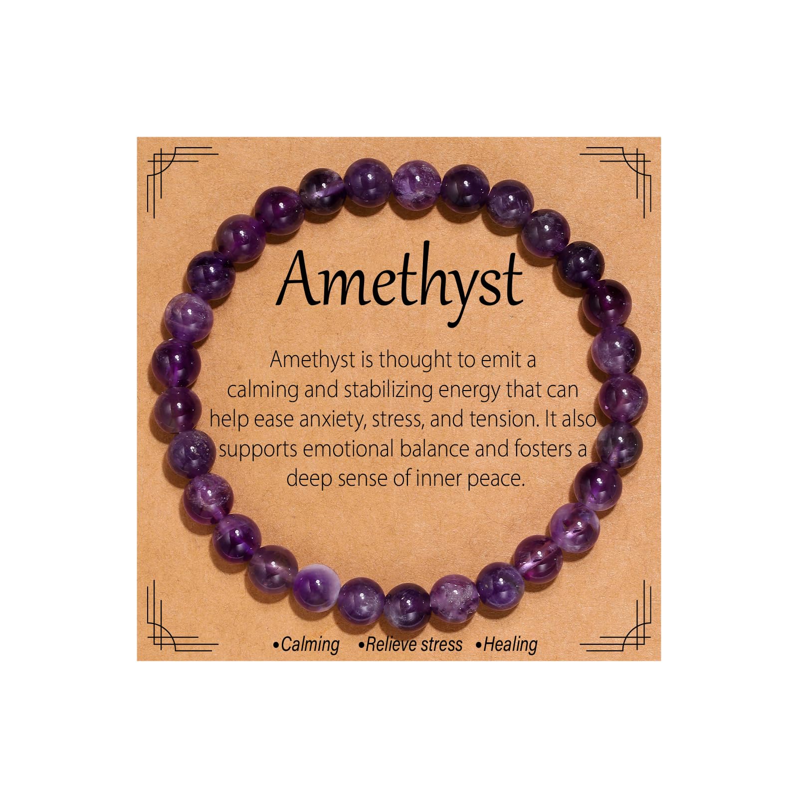 Natural Stone Bead Bracelet - Handmade Multicolor Gemst