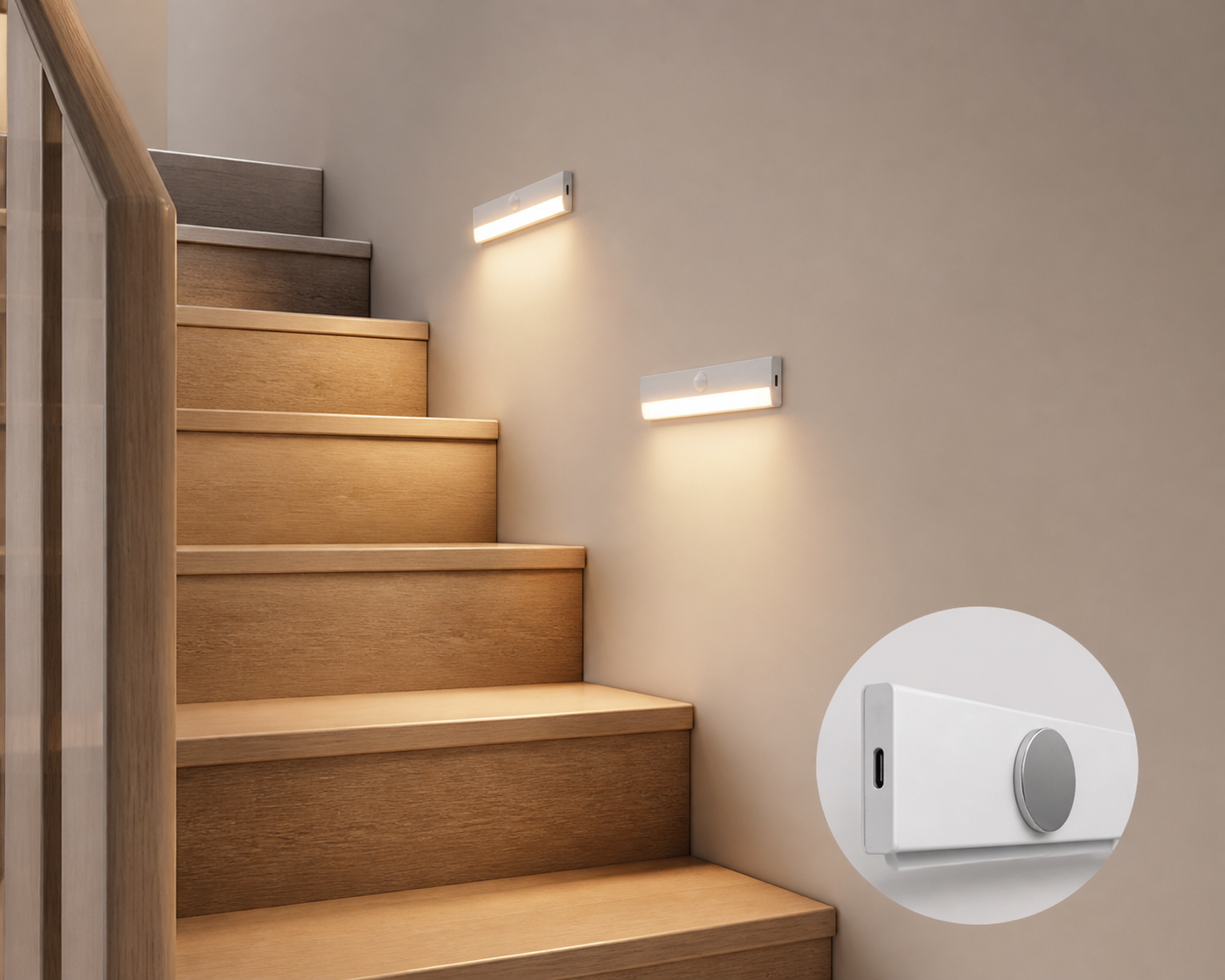 Motion-Sensor Rechargeable Night Light - USB-C Magnetic LED