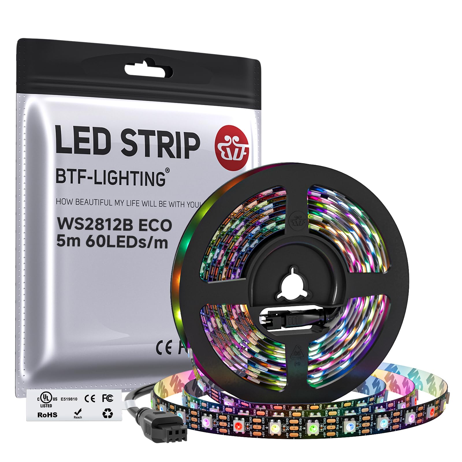 RGB LED Strip Lights 5M USB - Music Sync App Control Room Decor