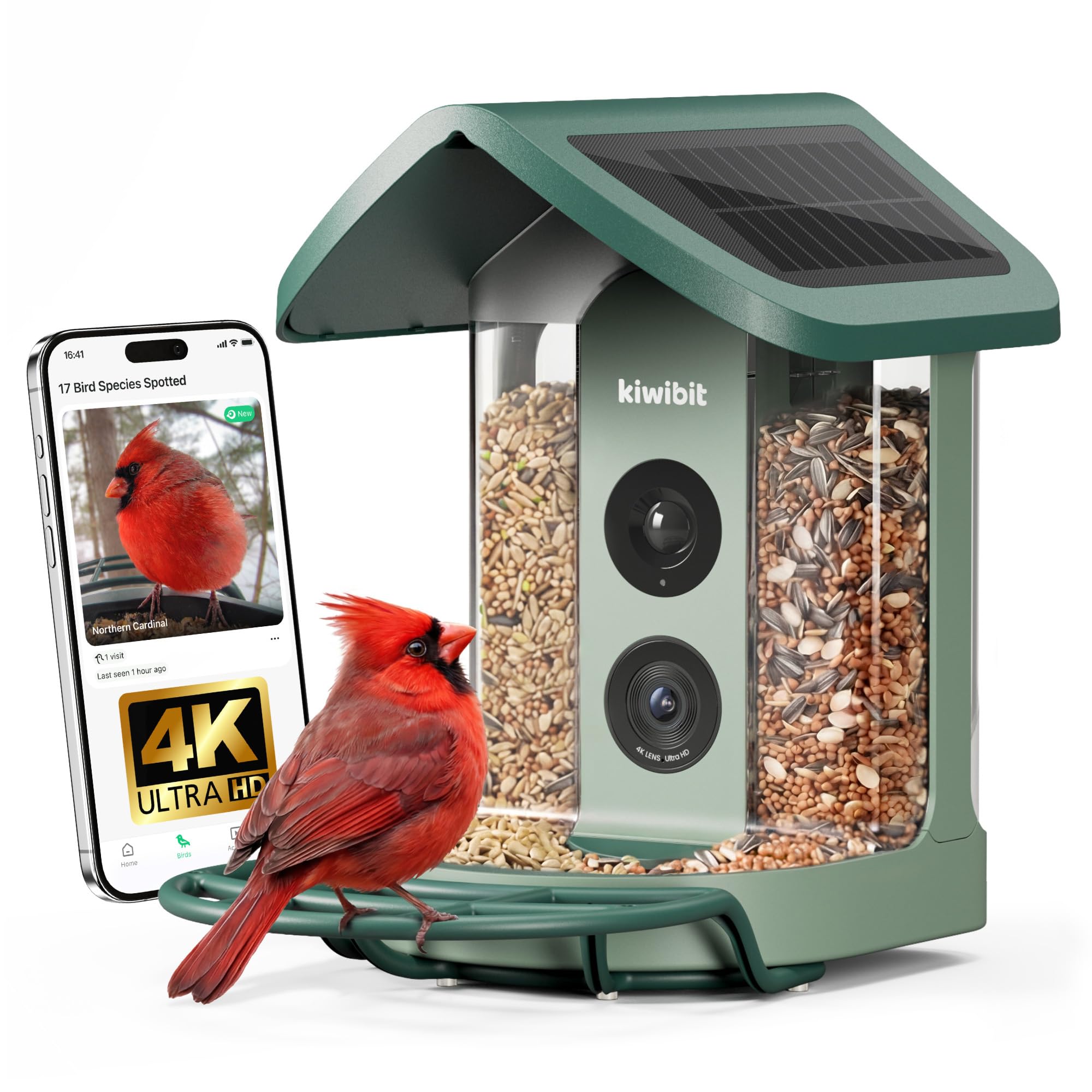BirdVision AI Smart Feeder - 2K Camera with Species ID