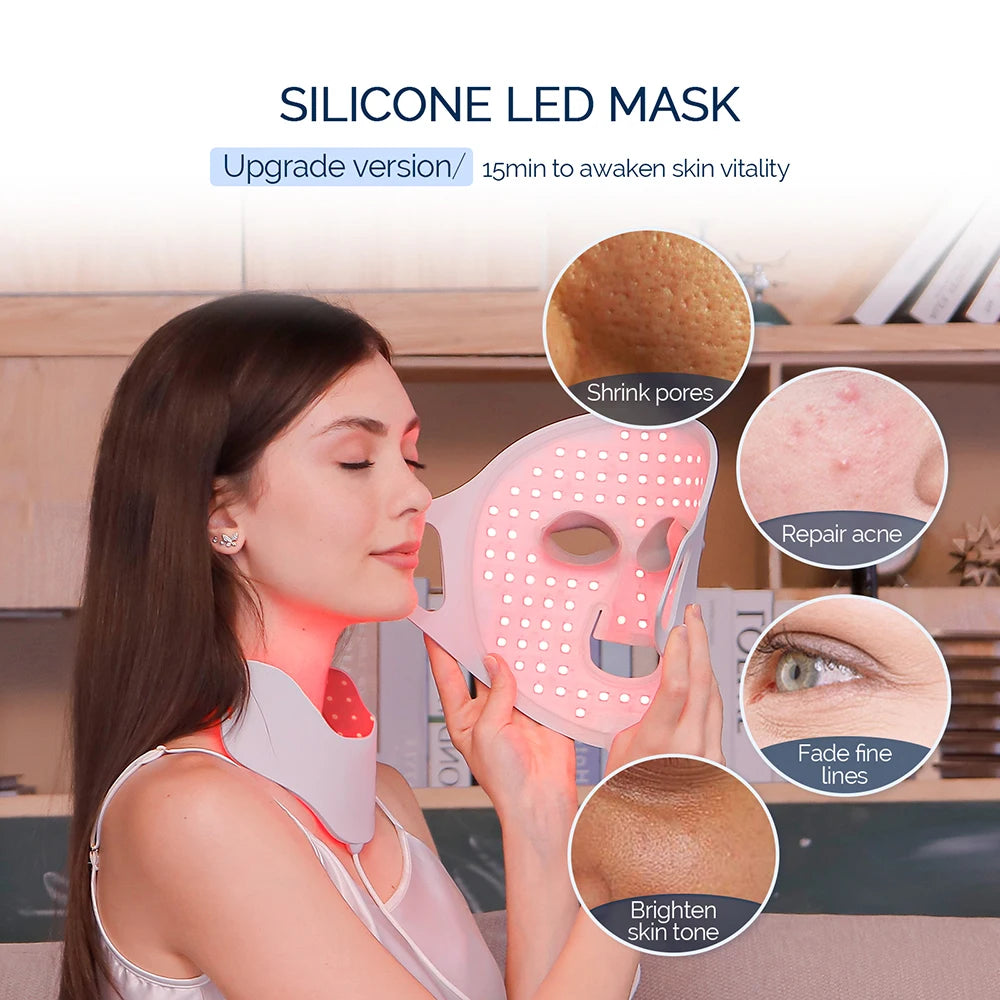 LED Light Therapy Face Mask - 7-Color LED Skincare Device