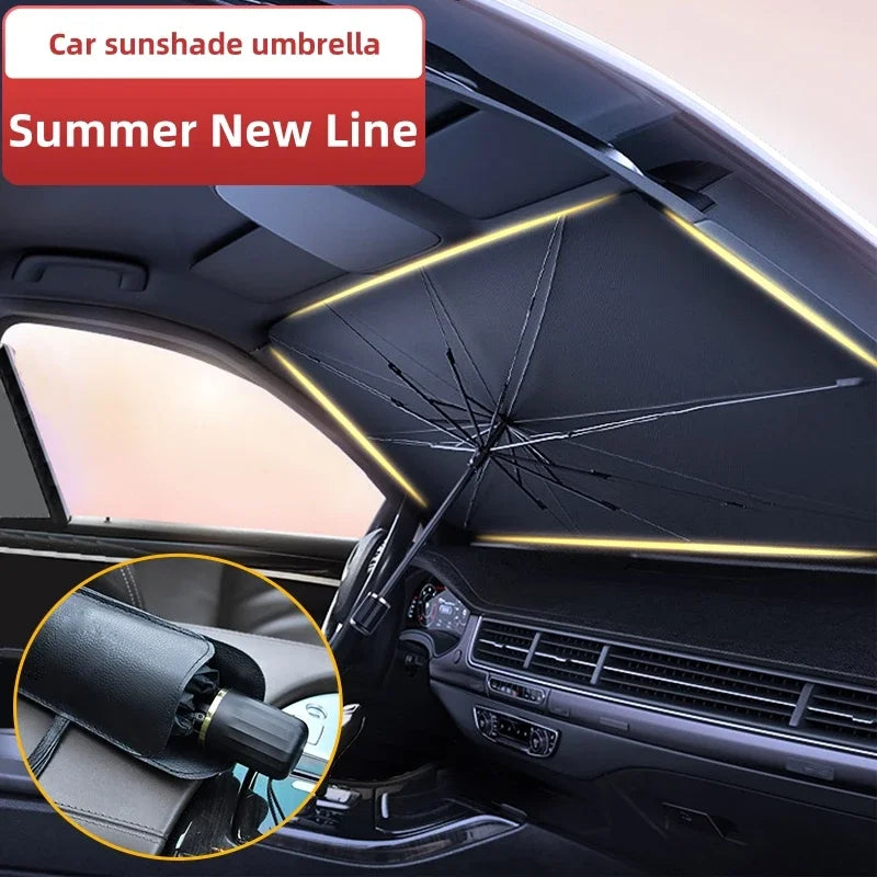 Foldable Car Windshield Sun Shade - UV Blocking Umbrella Cove