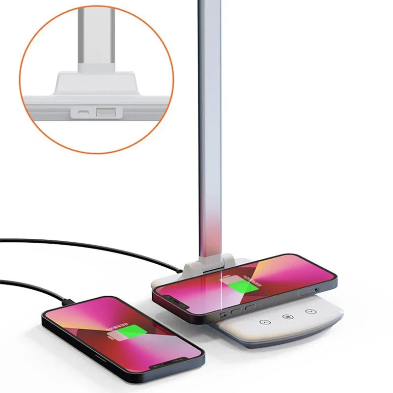 LED Desk Lamp with Wireless Charging Base