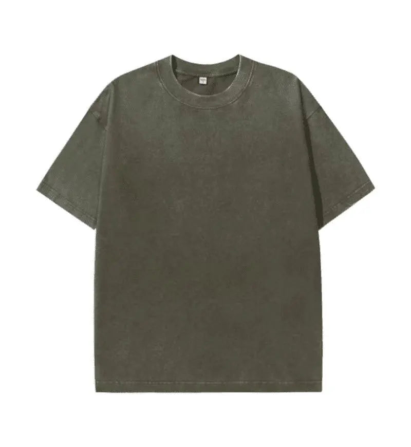 Mens 230GSM Heavy Cotton Vintage Washed T-Shirt