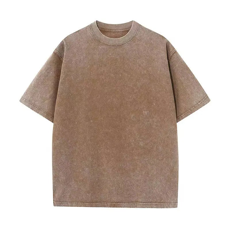 Mens 230GSM Heavy Cotton Vintage Washed T-Shirt