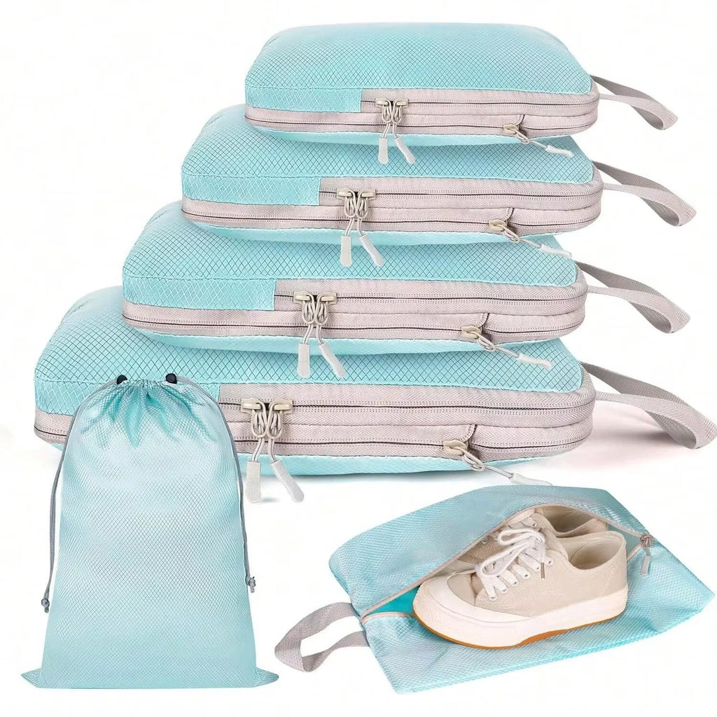 Compression Packing Cubes Set - 6 Piece Travel Organizer