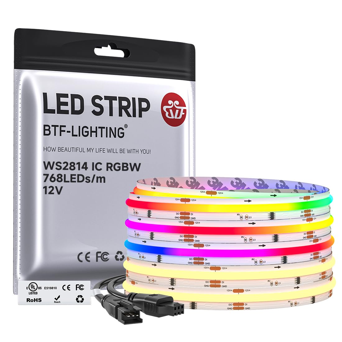 RGB LED Strip Lights with App Control and Music Sync