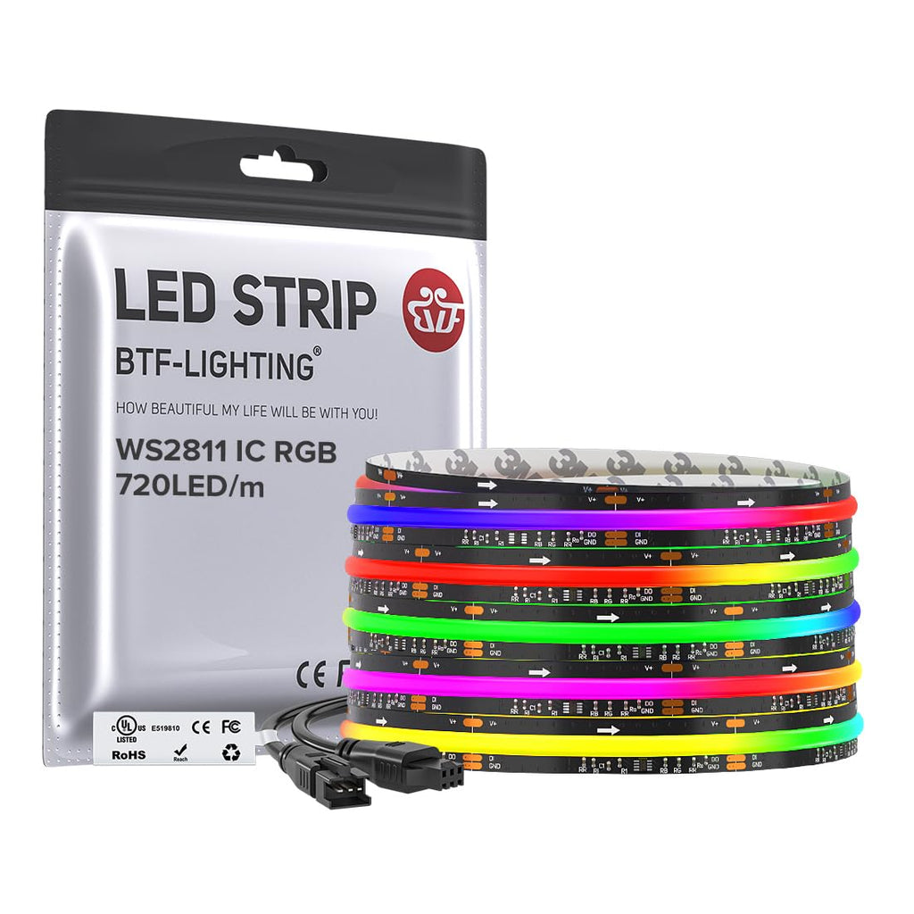 RGB LED Strip Lights with App Control and Music Sync
