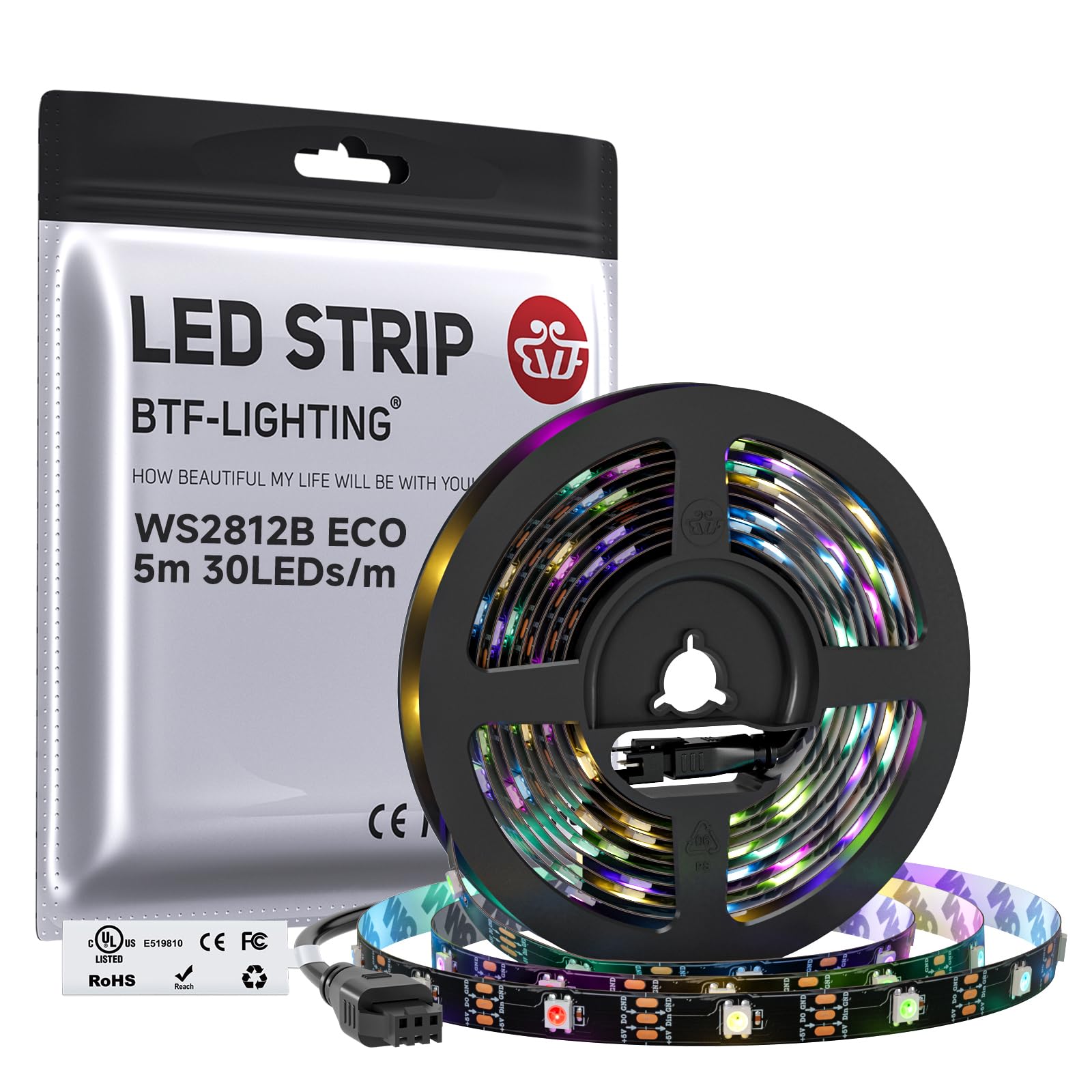 RGB LED Strip Lights 5M USB - Music Sync App Control Room Decor
